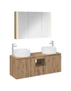 Set di Armadi da Bagno 4 pcs Rovere Artigianale