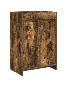 Mobiletto da Bagno Sotto Lavabo Rovere Fumo 56 x 37,5 x 81 cm