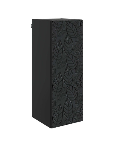 Mobiletto a muro Nero 33 x 34,5 x 90 cm Legno ingegnerizzato