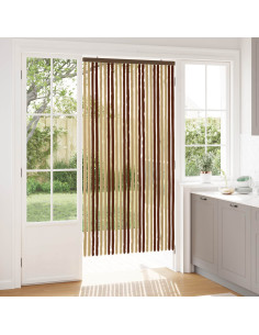 Tenda per insetti in chenille Marrone e Beige 100 x 200 cm
