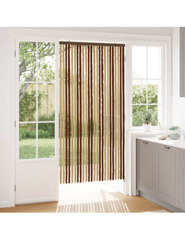 Tenda per insetti in chenille Marrone e Beige 100 x 200 cm