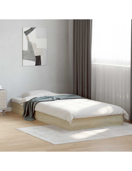 Struttura letto a pavimento Rovere Sonoma 80 x 200 cm