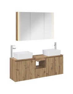Set di Armadi da Bagno 4 pcs Rovere Artigianale