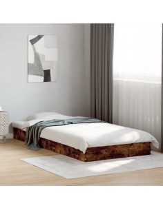 Struttura letto a pavimento Rovere Fumo 80 x 200 cm
