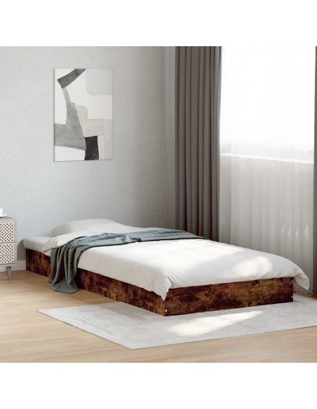 Struttura letto a pavimento Rovere Fumo 80 x 200 cm