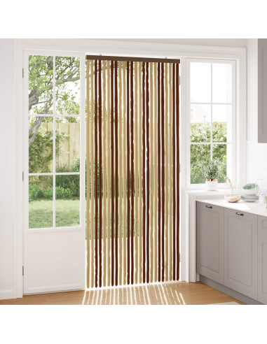 Tenda per insetti in chenille Marrone e Beige 100 x 230 cm