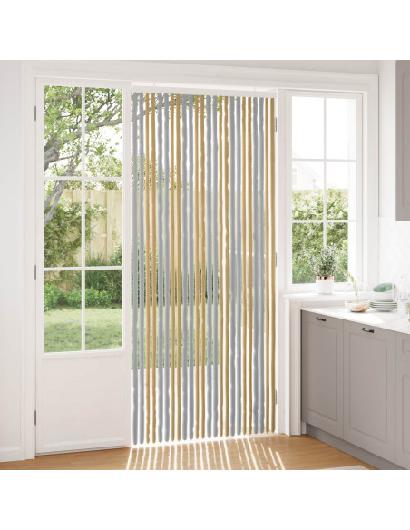 Tenda per insetti in chenille Grigio e Beige 100 x 230 cm