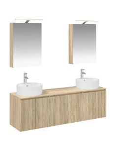 Set di Armadi da Bagno 5 pcs Rovere Sonoma Legno ingegnerizzato