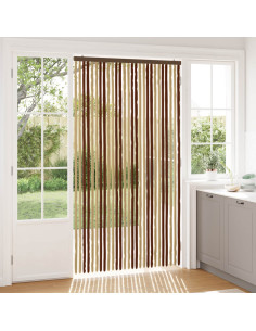 Tenda per insetti in chenille Marrone e Beige 118 x 220 cm