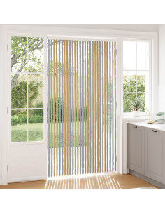 Tenda per insetti in chenille Grigio e Beige 118 x 220 cm