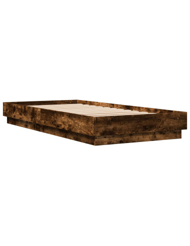 Struttura letto a pavimento Rovere Fumo 80 x 200 cm