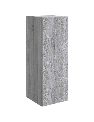 Mobiletto a muro Sonoma grigio 33 x 34,5 x 90 cm