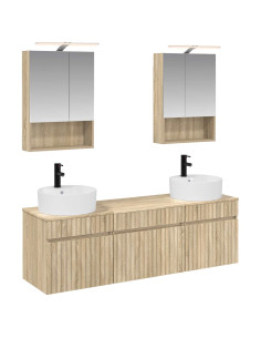 Set di Armadi da Bagno 5 pcs Rovere Sonoma 50 x 14,5 x 70 cm