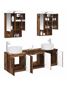 Set di Armadi da Bagno 5 pcs Legno antico Legno ingegnerizzato 2