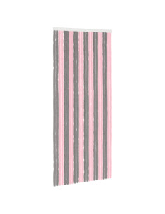 Tenda per insetti in chenille Grigio Argento e Rosa 2