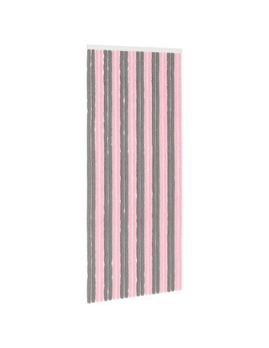 Tenda per insetti in chenille Grigio Argento e Rosa