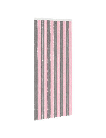 Tenda per insetti in chenille Grigio Argento e Rosa
