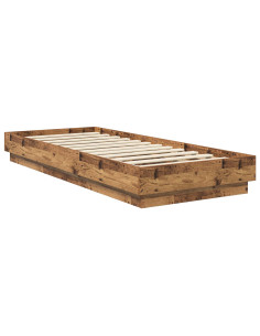Struttura letto a pavimento Legno antico 80 x 200 cm 2