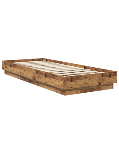 Struttura letto a pavimento Legno antico 80 x 200 cm