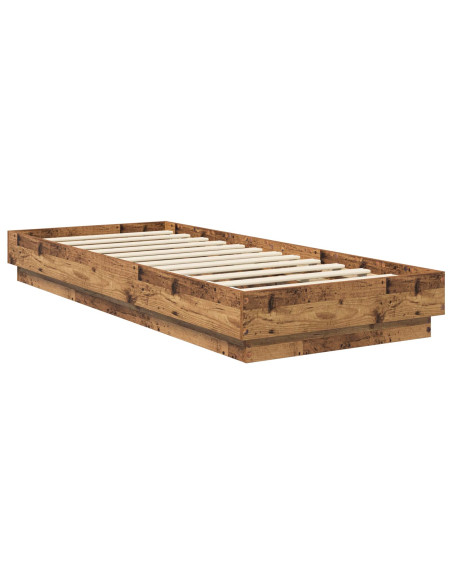 Struttura letto a pavimento Legno antico 80 x 200 cm