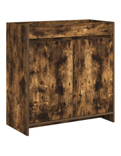 Mobiletto da Bagno Sotto Lavabo Rovere Fumo 78,5 x 37,5 x 81 cm
