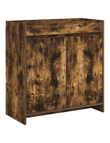 Mobiletto da Bagno Sotto Lavabo Rovere Fumo 78,5 x 37,5 x 81 cm
