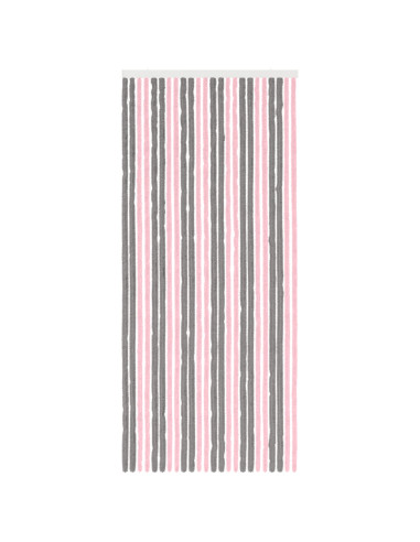 Tenda per insetti in chenille Grigio Argento e Rosa