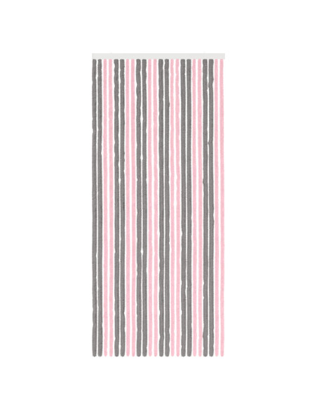 Tenda per insetti in chenille Grigio Argento e Rosa