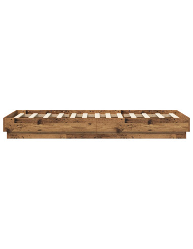 Struttura letto a pavimento Legno antico 80 x 200 cm