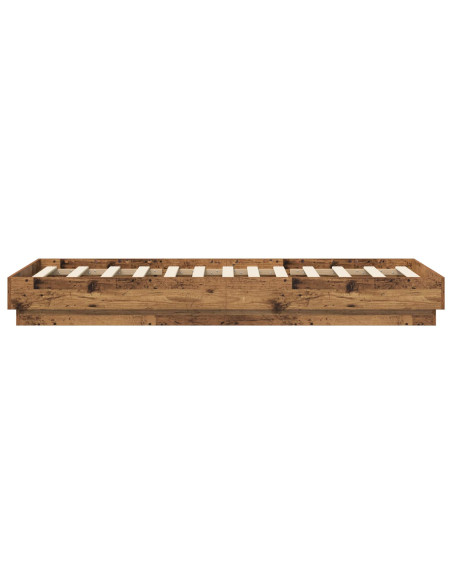 Struttura letto a pavimento Legno antico 80 x 200 cm