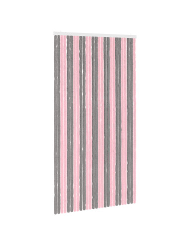 Tenda per insetti in chenille Grigio Argento e Rosa