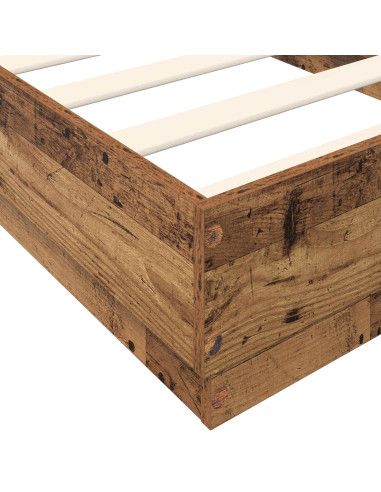Struttura letto a pavimento Legno antico 80 x 200 cm