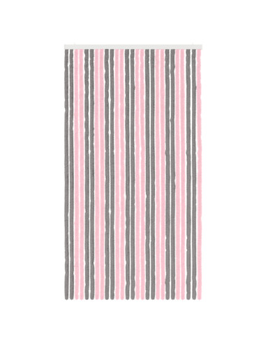 Tenda per insetti in chenille Grigio Argento e Rosa