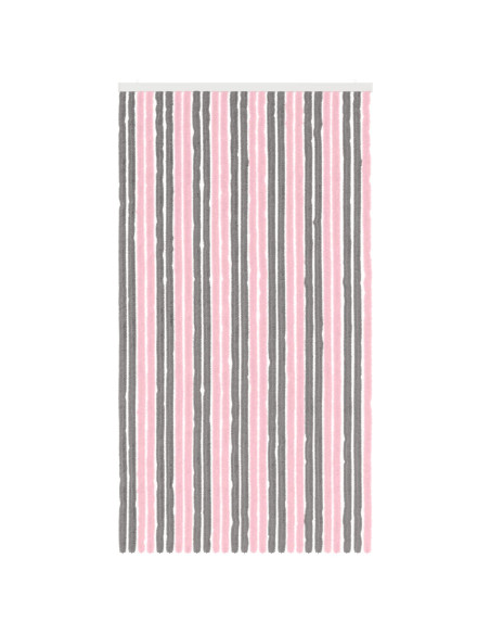 Tenda per insetti in chenille Grigio Argento e Rosa