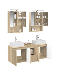 Set di Armadi da Bagno 5 pcs Rovere Sonoma Legno ingegnerizzato 2