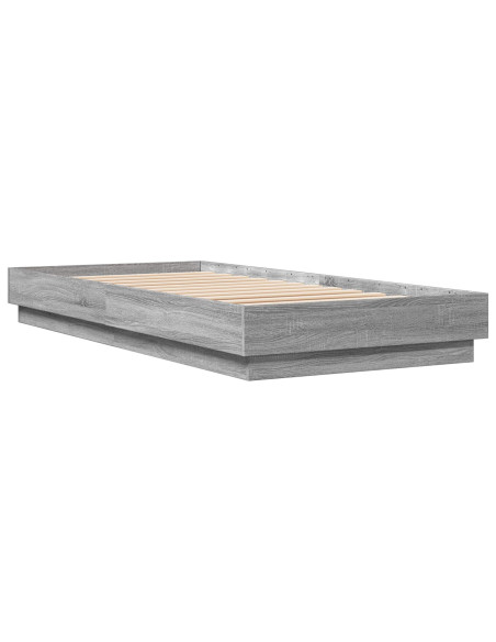 Struttura letto a pavimento Sonoma grigio 80 x 200 cm