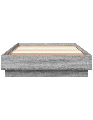 Struttura letto a pavimento Sonoma grigio 80 x 200 cm