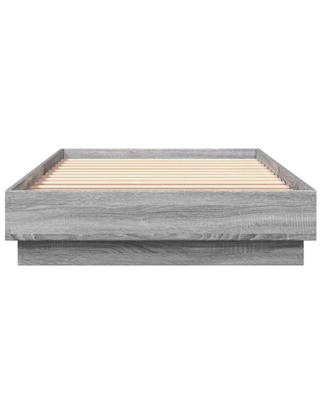 Struttura letto a pavimento Sonoma grigio 80 x 200 cm