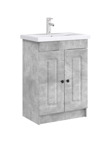 Mobiletto da bagno sotto il lavello Grigio Cemento