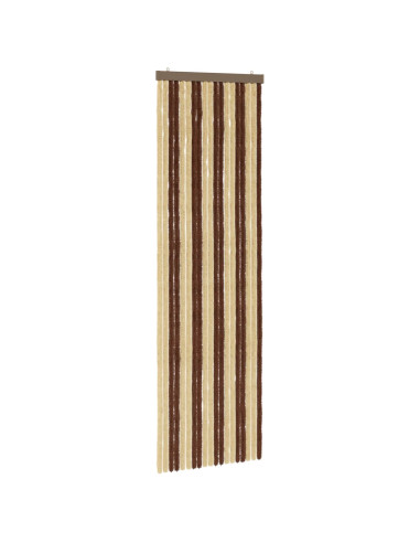 Tenda per insetti in chenille Marrone e Beige 56 x 185 cm