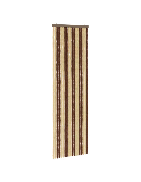 Tenda per insetti in chenille Marrone e Beige 56 x 185 cm