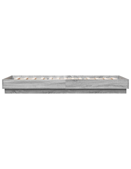 Struttura letto a pavimento Sonoma grigio 80 x 200 cm