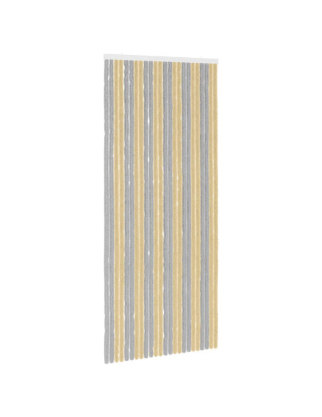 Tenda per insetti in chenille Grigio e Beige 100 x 230 cm