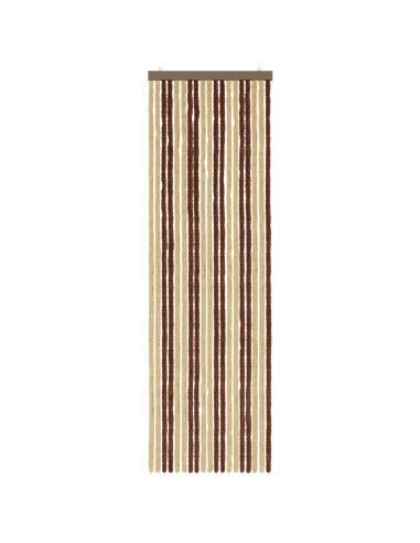 Tenda per insetti in chenille Marrone e Beige 56 x 185 cm