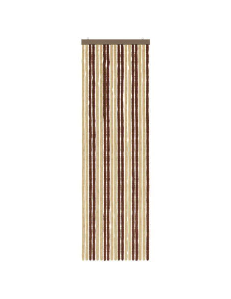 Tenda per insetti in chenille Marrone e Beige 56 x 185 cm