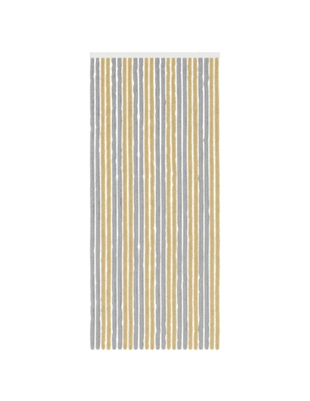 Tenda per insetti in chenille Grigio e Beige 100 x 230 cm
