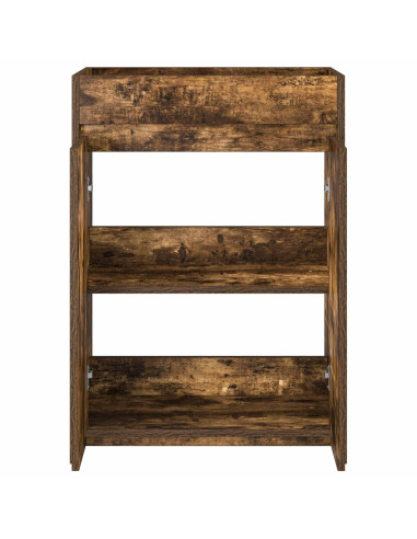 Mobiletto da Bagno Sotto Lavabo Rovere Fumo 56 x 37,5 x 81 cm