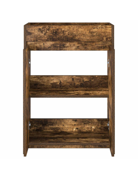 Mobiletto da Bagno Sotto Lavabo Rovere Fumo 56 x 37,5 x 81 cm