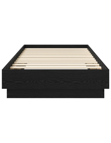Struttura letto a pavimento Rovere Nero 80 x 200 cm