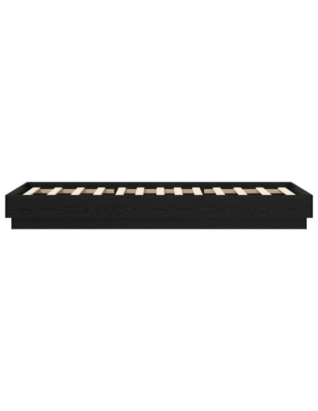 Struttura letto a pavimento Rovere Nero 80 x 200 cm